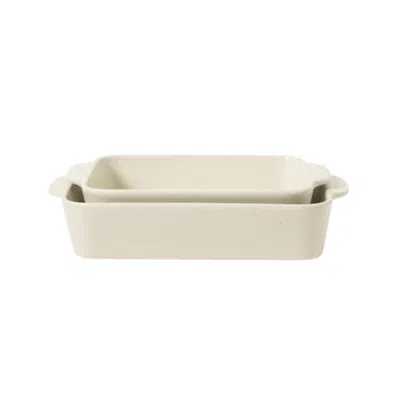 Gibson Elite Claybrook 2-piece Stoneware Baking Dishes With Handles In Gray