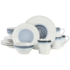 Gibson Elite Dinnerware Set - Service For 4 In Blue;white