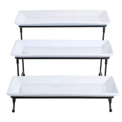 Gibson Elite Dinning Tiered Stand In White