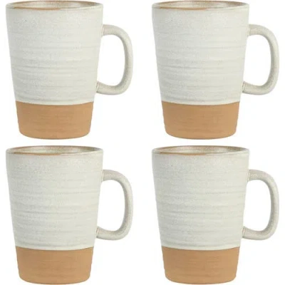 Gibson Elite Dreamweaver 4 Piece 17 Ounce Round Earthenware Mug Set In Neutral