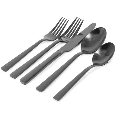 Gibson Elite Flatware Set - Service For 4 In Black
