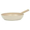 Gibson Elite Folkstone 12 Inch Ceramic Nonstick Cast Aluminum Frypan In Beige In Neutral
