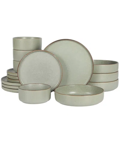 Gibson Elite Gelston 16 Pc. Dinnerware Set, Service For 4 In Green