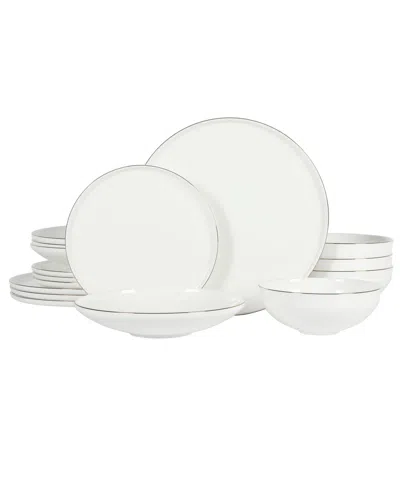 Gibson Elite Gibson Home Lana Bone China 16 Pc. Dinnerware Set, Service For 4 In White
