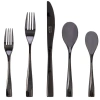 Gibson Elite Holland Road 20 Piece Black Stainless Steel Flatware Set In Black