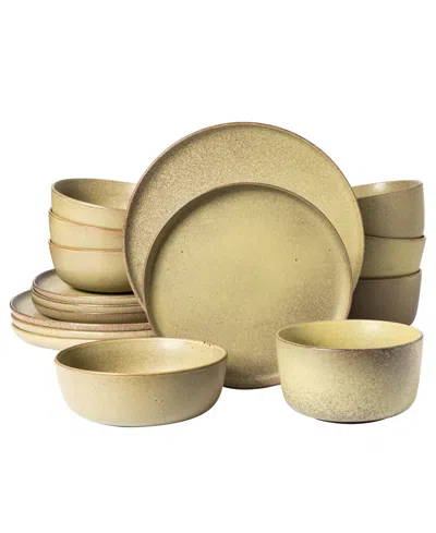 Gibson Elite James Street Reactive 16 Pc. Dinnerware Set, Service For 4 In Neutral