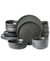 Gibson Elite James Street Reactive 16 Pc. Dinnerware Set, Service For 4 In Grey