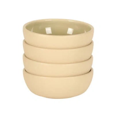 Gibson Elite Port Gaia 4-piece Reactive Glaze Stoneware Cereal Bowl Set In Brown