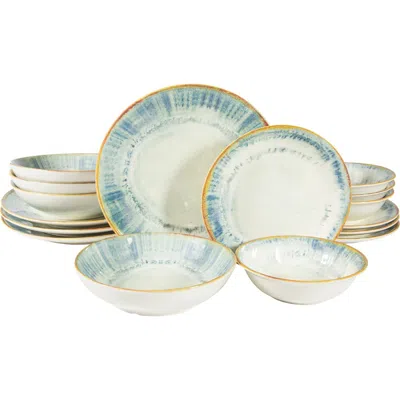 Gibson Elite Quail Hill 16-piece Ombre Stoneware Dinnerware Set In Animal Print