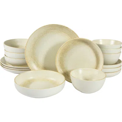 Gibson Elite Quail Hill 16-piece Ombre Stoneware Dinnerware Set In Neutral