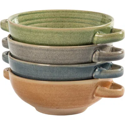 Gibson Elite Saville Court 4 Piece 6 Inch Stoneware Bowl Set In Multi