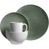 Gibson Elite Serenity 16-piece Dinnerware Set, Grey In Green