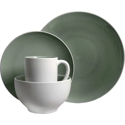 Gibson Elite Serenity 16-piece Dinnerware Set, Grey In Green