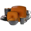 Gibson Elite Soho Lounge Square Stoneware Dinnerware Set In Multi