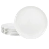Gibson Elite White Peninsula 8 Piece 10.75 Inch Bone China Dinner Plate Set In White