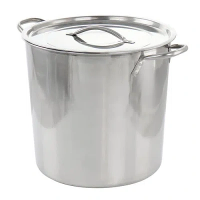 Gibson Everyday Everyday Whittington 16 Quart Stainless Steel Stock Pot With Lid In Silver