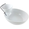 Gibson Gracious Dining 2 Tier Chip And Dip Server Set In White
