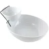 Gibson Gracious Dining 2 Tier Chip And Dip Server Set In White
