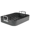 Gibson Greystone 2pc Carbon Steel Turkey Roaster Set
