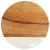 Gibson Home 12 Inch Duo Tone Round Wood Serving Board In Brown
