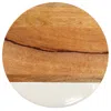 Gibson Home 12 Inch Duo Tone Round Wood Serving Board In Brown
