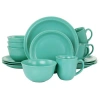 Gibson Home 16 Piece Siam Stoneware Dinnerware Set In Green