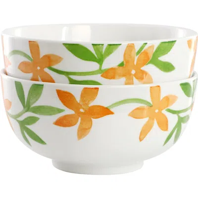 Gibson Home 2 Piece Fine Ceramic Cereal Bowl Set In Multi