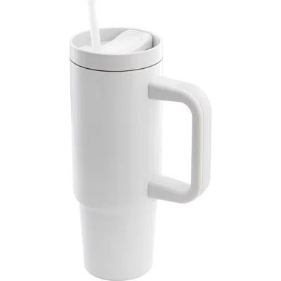 Gibson Home 29oz Stainless Steel Thermal Tumbler With Handle In White