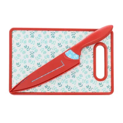 Gibson Home 3 Piece Stainless Steel Assorted Knife Set In Red