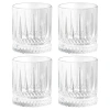 Gibson Home 4 Piece 13 Ounce Iceberg Embossed Double Old-fashioned Glass Set In Transparent