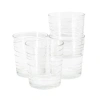 Gibson Home 4 Piece 13.5 Ounce Swirl Double Old-fashioned Glassware Set In Transparent