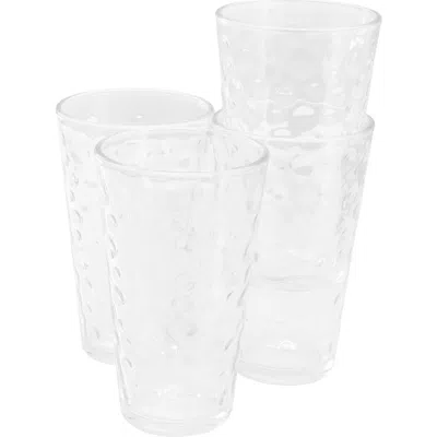 Gibson Home 4 Piece 16 Ounce Bubble Glass Tumbler Set In Transparent