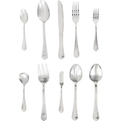 Gibson Home 45 Piece Stainless Steel Flatware And Serving Set In Silver