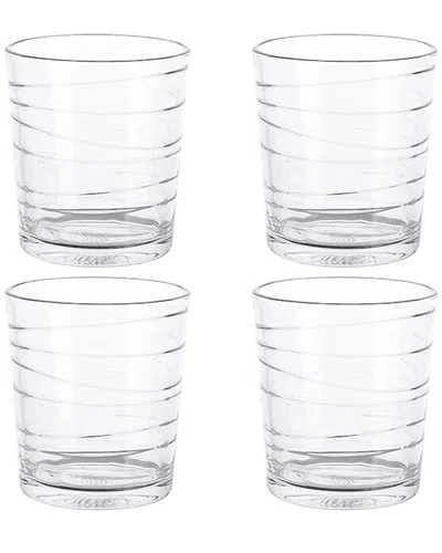 GIBSON HOME GIBSON HOME 4PC SWIRL DOUBLE OLD-FASHIONED GLASSWARE SET