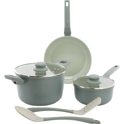 Gibson Home 7pc Ceramic Nonstick Aluminum Cookware Set In Green