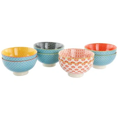 Gibson Home 8 Piece 6 Inch Stoneware Cereal Bowl Set In Multi