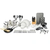 Gibson Home 95-piece Complete Kitchen Set With Cookware, Dinnerware, Flatware & Tools In Black