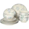 Gibson Home Admiral Hall 12-piece Matte Stoneware Dinnerware Set In Multi