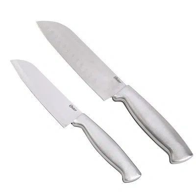 Gibson Home Baldwyn Santoku 2 Piece Knife Set In Silver