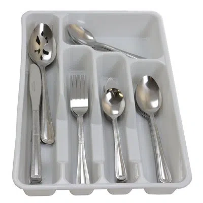 Gibson Home Basic Living Aston 45 Piece 18/10 Stainless Steel Flatware Set
