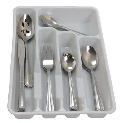Gibson Home Basic Living Aston 45 Piece Flatware Set With Plastic Tray