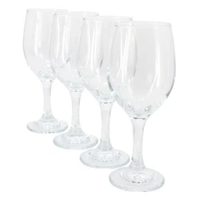 Gibson Home Belinni 4 Piece 14.2 Ounce Classic Wine Glass Set In Transparent