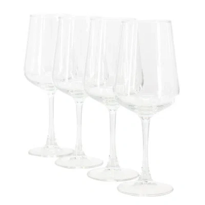 Gibson Home Belinni 4 Piece 15.4 Ounce Classic Wine Glass Set In Silver