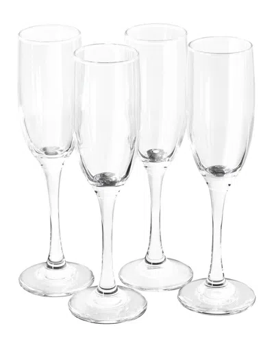 Gibson Home Bellini 4pc Fluted Champagne Glass Set