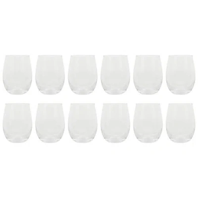 Gibson Home Bellini Glass All Purpose Stemless Drinking Glasses Set In White