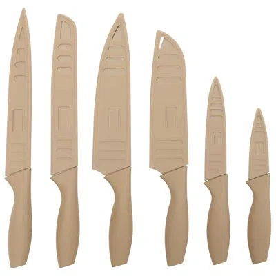 Gibson Home Bostonville Nonstick Stainless Steel 12 Piece Cutlery Set In Beige In Brown