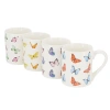 Gibson Home Butterfly Wings 4 Piece 18 Ounce Stoneware Mug Set In Multi