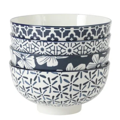 Gibson Home Castle Way Stoneware Serving Bowl Set In Multi