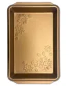 Gibson Home Country Kitchen Embossed Carbon Steel Roaster Pan In Gold