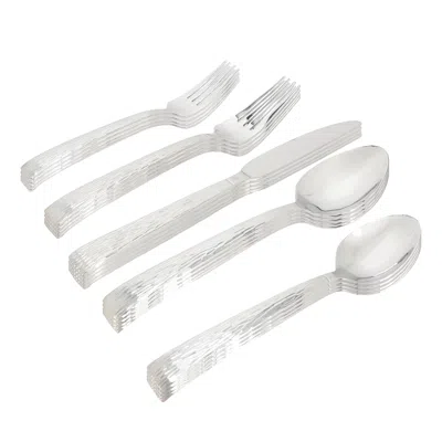 Gibson Home Cowper 20 Piece Stainless Steel Flatware Set In Silver